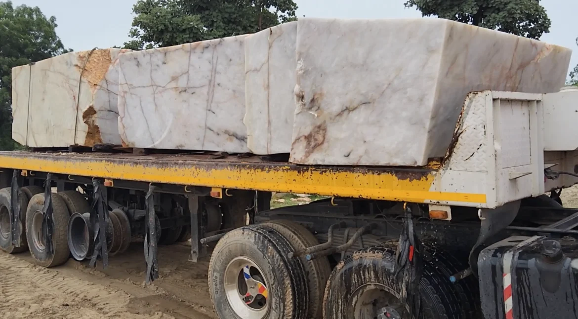 Quartz Block on Truck